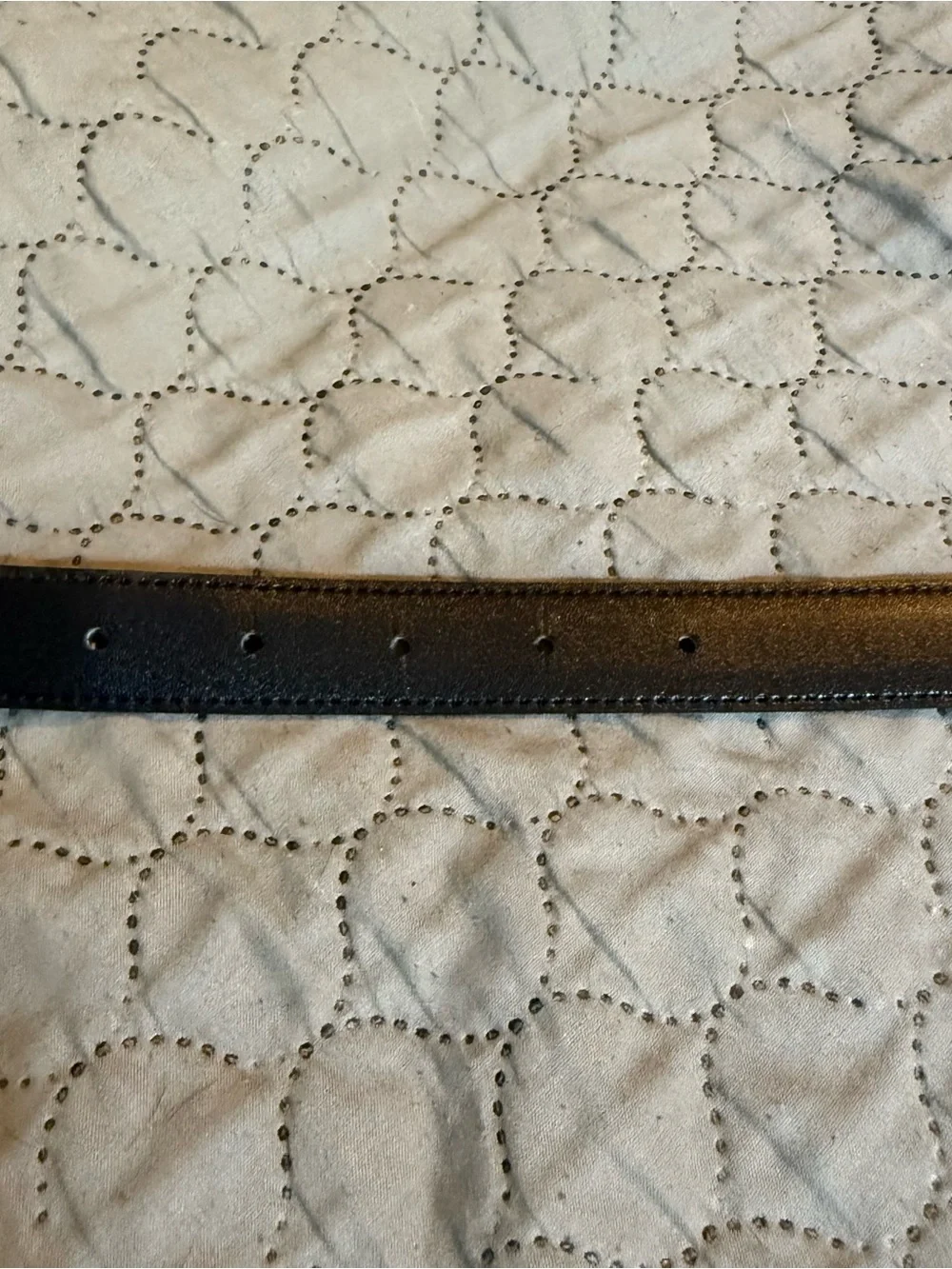 Vintage Women’s Genuine Snakeskin Black Belt With Gold Tone Hardware‎ Med 37”